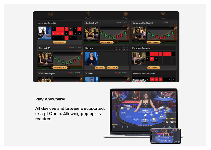 Euro Live Casino Lobby